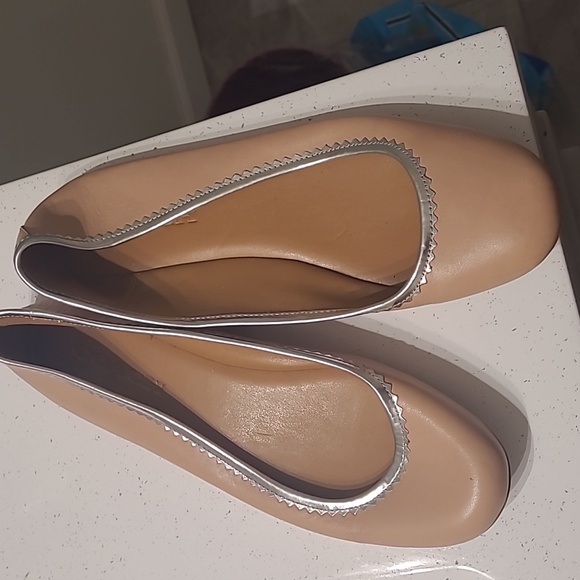 Coach Shoes - Coach Halle Nude Leather Flats